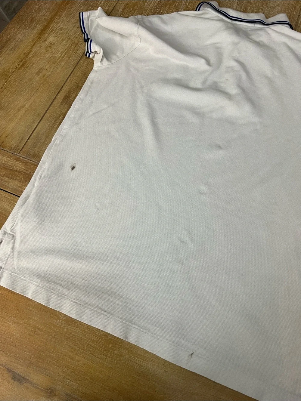 Ralph Lauren White Polo with Navy Trim - Men's